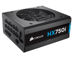 Corsair HXi Series HX750i High-Performance ATX Power Supply â€” 750 Watt 80 Plus Platinum Certified PSU