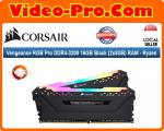 Corsair Vengeance RGB Pro DDR4-3200 16GB Black (2x8GB) 288-Pin PC4-25600 Ryzen Optimized Desktop Memory CMW16GX4M2Z3200C16