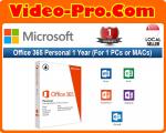 Microsoft Office 365 Personal 1 Year (For 1 PCs or MACs)