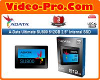 A-Data Ultimate SU800 512GB 3D NAND 2.5 Inch SSD R/W Upto 560/520 Mbps