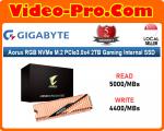 Gigabyte Aorus RGB M.2 PCIe4.0x4 2TB High Performance Gaming Internal SSD(Read up to 5000MB/s Write up to 4400MB/s) (GP-ASM2NE6200TTTD) 5-Years Warranty