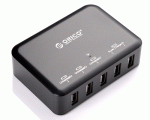 Orico DCAP5S 5Ports USB Charger,  Compatible with IPhone/IPad/HTC/Samsung/Blackberry,etc