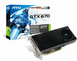 MSI N670GTX-PM2D2GD5/OC GTX670 Overclocked 2GB GDDR5  PCIE 3.0