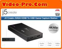 J5 Create JVA04 HDMI To USB Game Capture Station (HDMI To USB-C, Include USB-C To USB-A Cable)