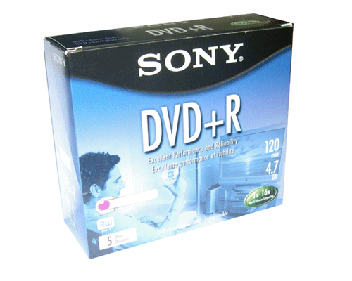 Sony 8x DvD-R Media 4.7GB (5pcs Pack)